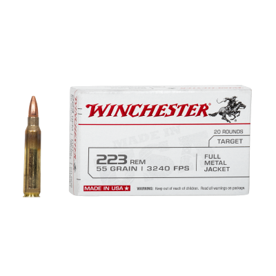 Munitions WINCHESTER cal 223 55gr FMJ X20