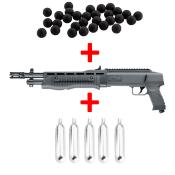 PACK FUSIL POMPE TB68 (HDB68) T4E CAL 68 - 16J + 100 BILLES CAOUTCHOUC + 5 SPARCLETTE Co2